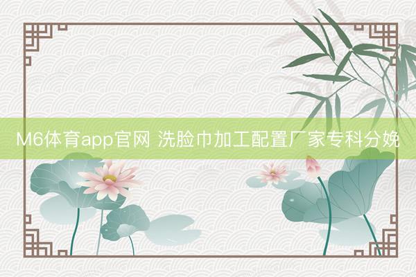 M6体育app官网 洗脸巾加工配置厂家专科分娩